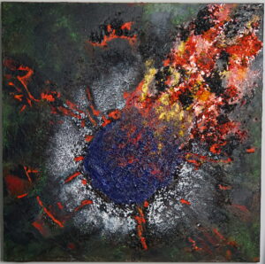 Acrylbild Titel "Im Auge des Vulkans"