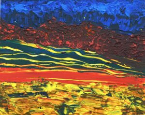 Acrylbild Titel: "Paesaggio Irreale 01"