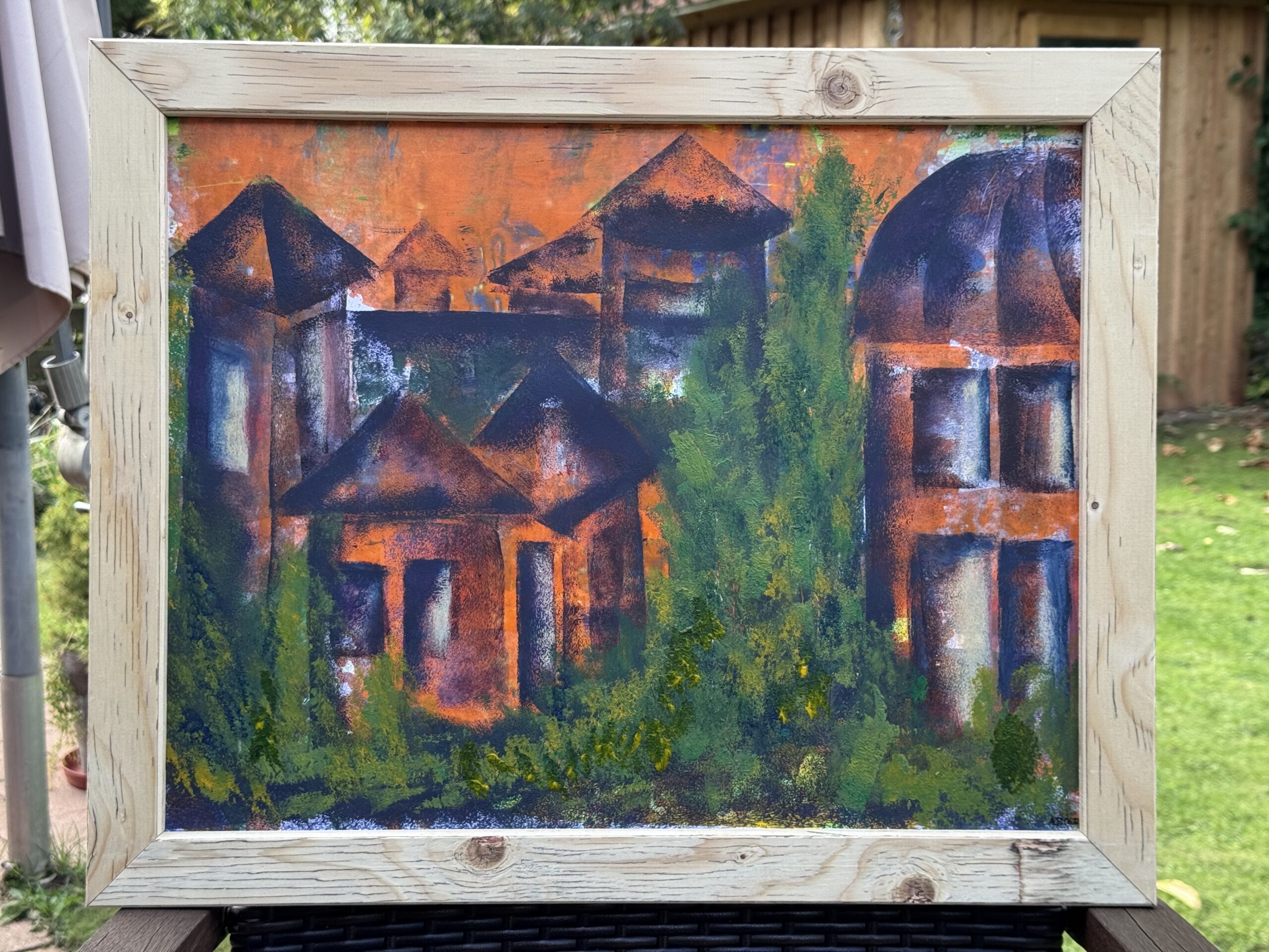 Acrylbild Titel: "Città Medievale 01" – Bild 2