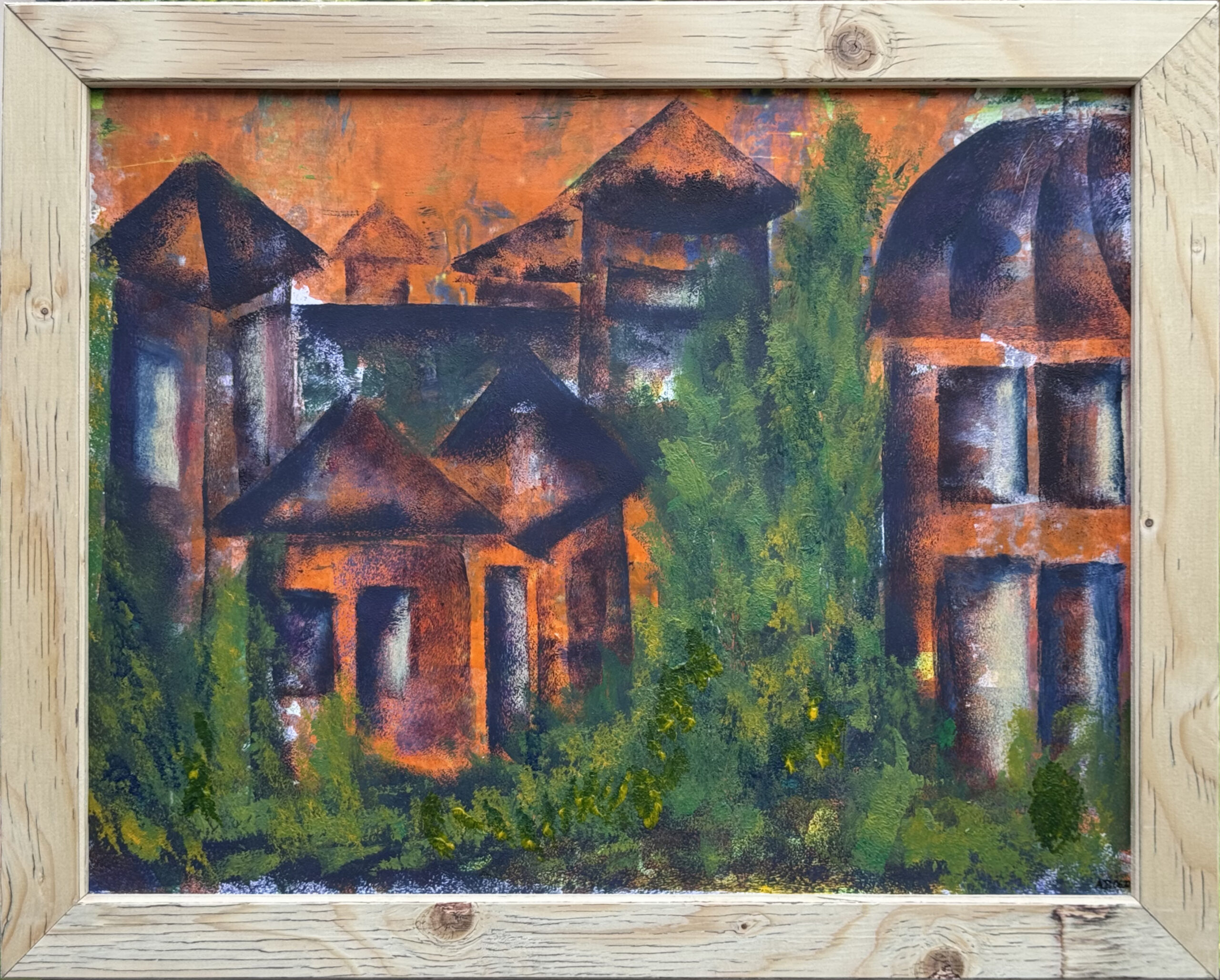 Acrylbild Titel: "Città Medievale 01" – Bild 3