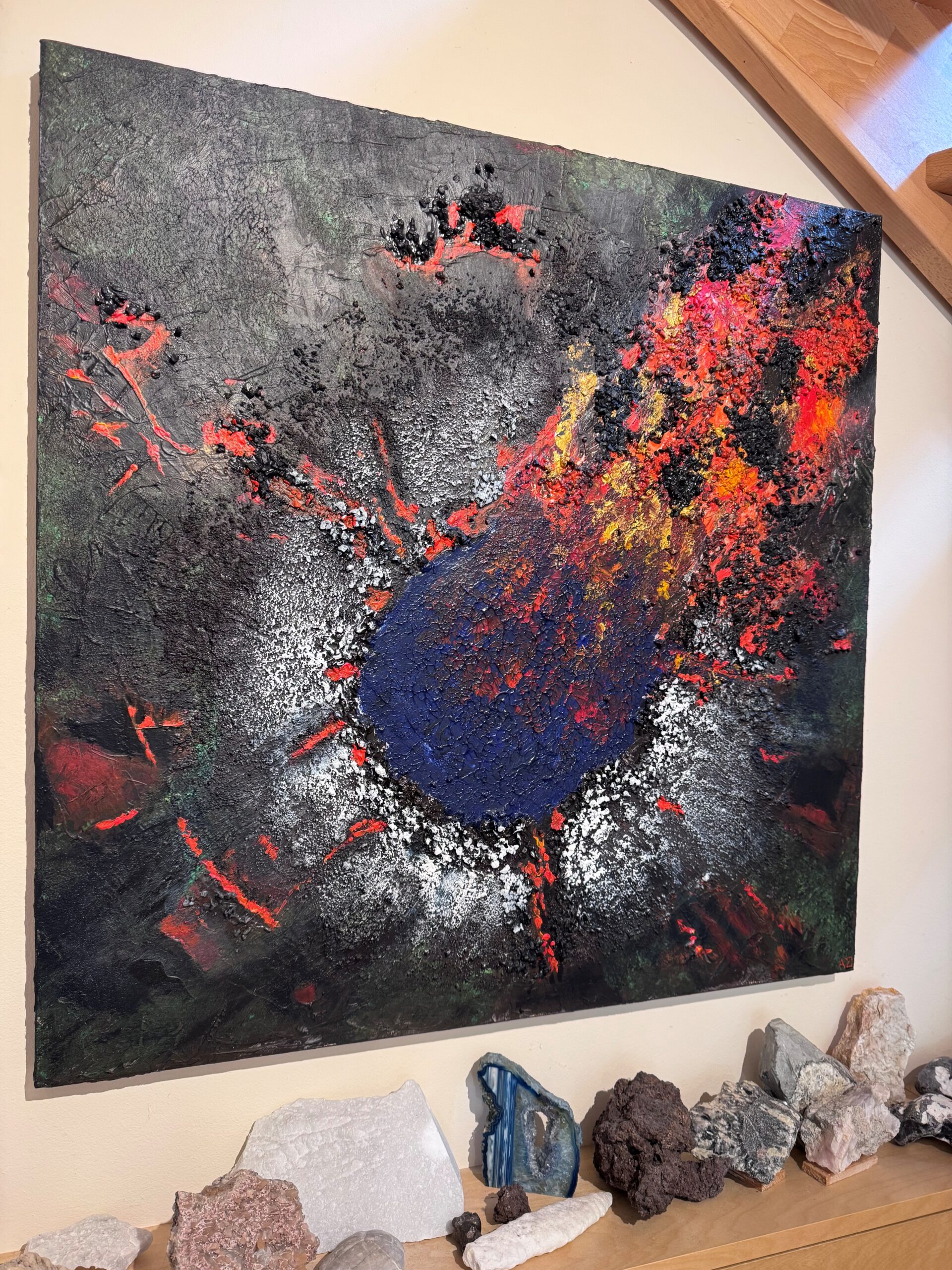 Acrylbild Titel "Im Auge des Vulkans" – Bild 3