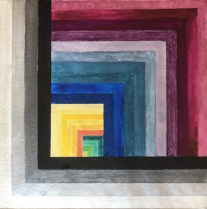 Aquarellbild Titel: "Raumrichtungswechsel"