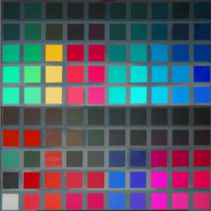 Acrylbild Titel "Cyan Magenta Yellow Black and White"