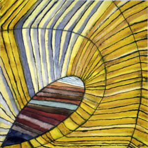 Aquarellbild Titel: "Stufen ins Ungewisse"